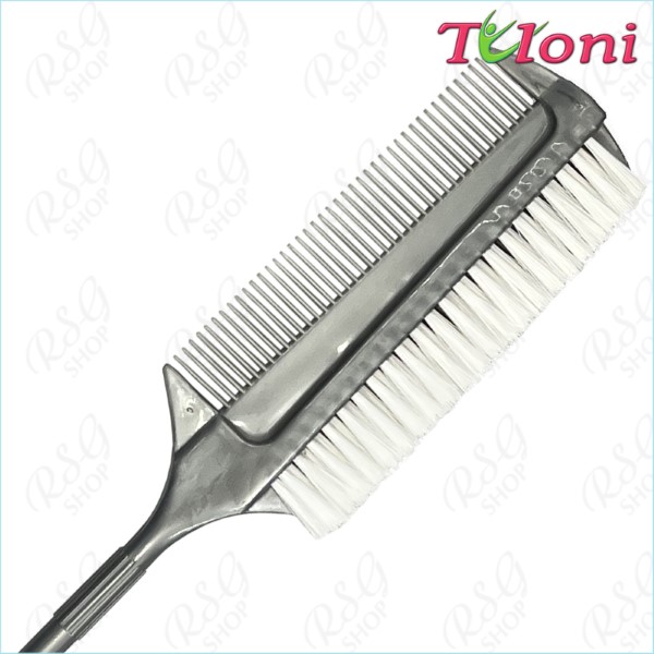 Professional 2 in 1 hair comb from Tuloni 23cm col. Gray Art. T1214-GR