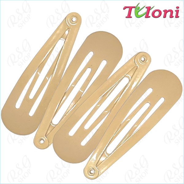 4 x Hair Clips Tuloni 5cm one-col. 61.Blonde Art. EM-184-61-4