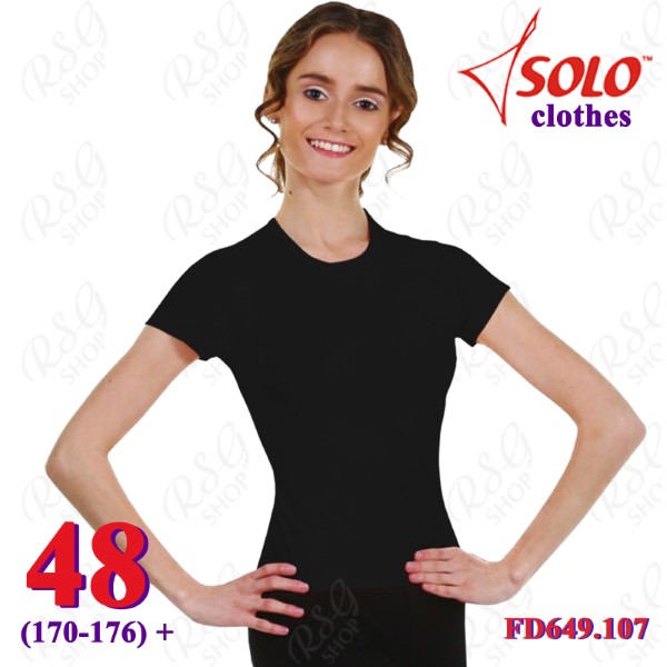 T-Shirt Solo s. 48 (170-176) col. Black FD649.107-48