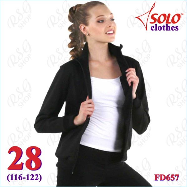 Trainingsjacke mit Stehkragen Solo col. Black Gr. 28 (116-122) FD657.839-28