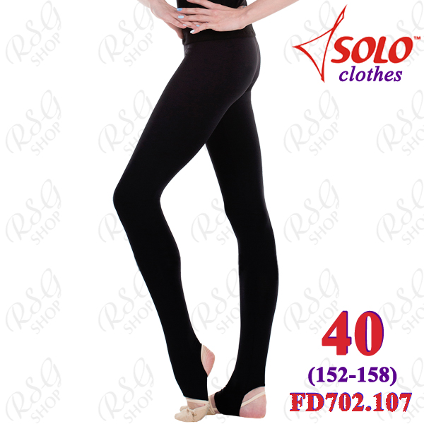 Stirrup Leggings Solo s. 40 (152-158) Cotton Black FD702.107-40 | for rhythmic gymnastics | Professional devices for rhythmical sports gymnastics. To buy on terms on rsg-shop.