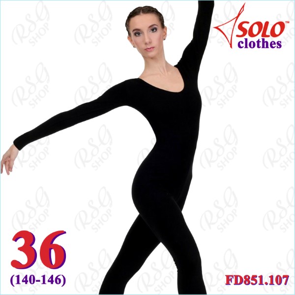 Trainingsoverall Solo s. 36 (140-146) Cotton Black FD851.107-36