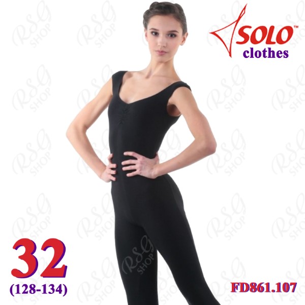 Trainingshalboverall Solo s. 32 (128-134) Cotton Black FD861.107-32