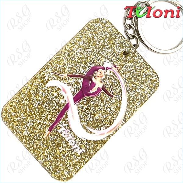 Keychain by Tuloni mod. Ponytail col. Gold motive Clubs Art. NK-FFK-GD03