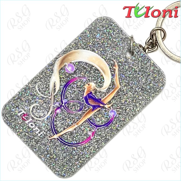 Брелок Tuloni mod. Ponytail col. Silver motive Ribbon Art. NK-FFK-SI02