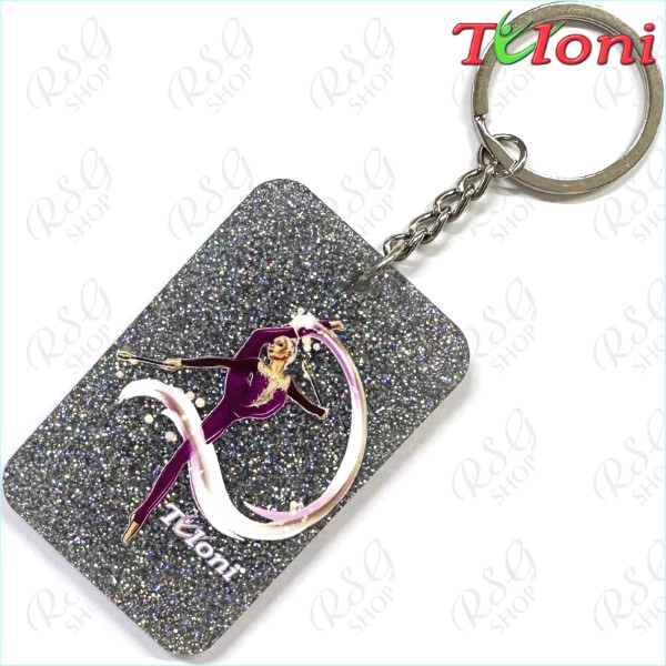 Брелок Tuloni mod. Ponytail col. Silver motiv Clubs Art. NK-FFK-SI03