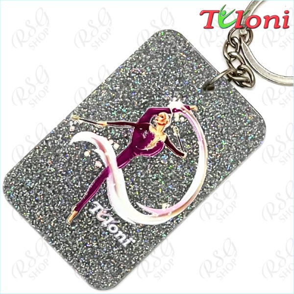 Брелок Tuloni mod. Ponytail col. Silver motive Clubs Art. NK-FFK-SI03
