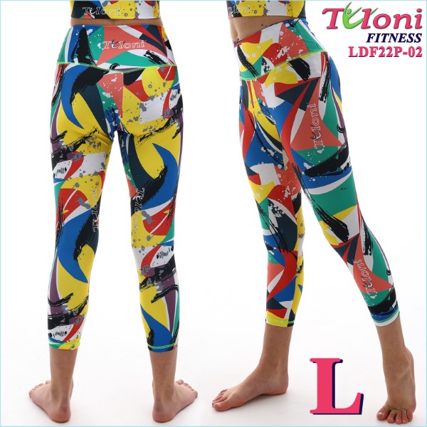 Leggings 7/8 Tuloni Fitness des. Versace Gr. L col. GxYxR Art. LDF22P-02-L