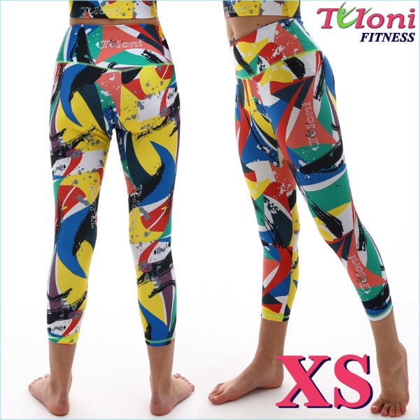 Leggings 7/8 Tuloni Fitness des. Versace Gr. XS col. GxYxR Art. LDF22P-02-XS