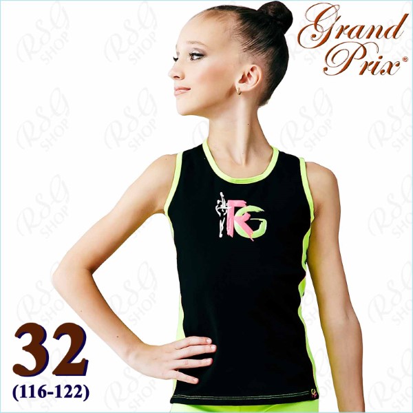 Tank Top GP mod. NILDA Gr. 32 (116-122) Black-Lime Art. GYT337x-32