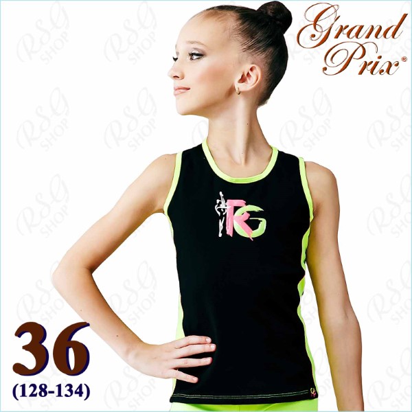 Tank Top GP mod. NILDA Gr. 36 (128-134) Black-Lime Art. GYT337x-36