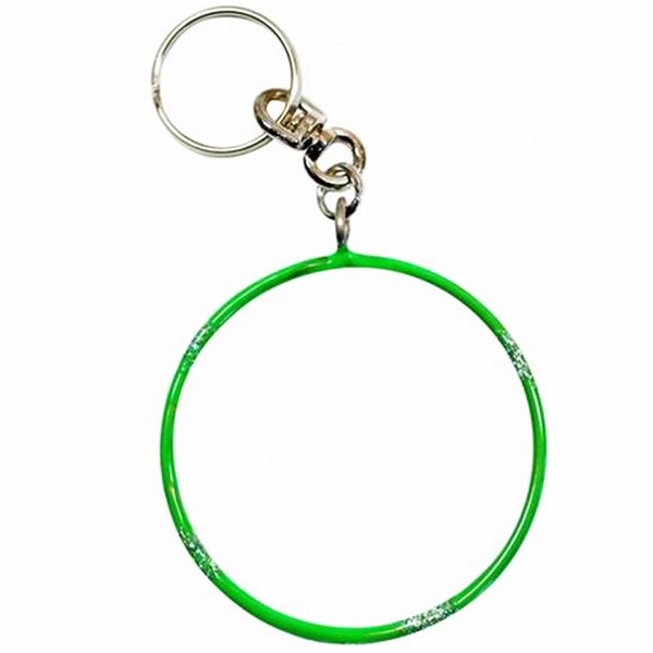 Fob for keys Pastorelli Hoop Glitter Verde Fluo Art. 00552