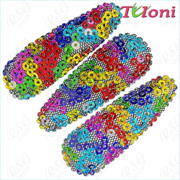 3 x Заколки для волос Tuloni 5cm Sequins col. Rainbow Art. HBA202007-01-3