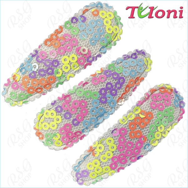 3 x Заколки для волос Tuloni 5cm Sequins col. Multi HBA202007-14-3