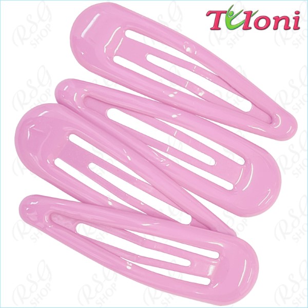 4 x Haarspangen Tuloni 5cm one-col. Light Pink Art. HC001-36-4