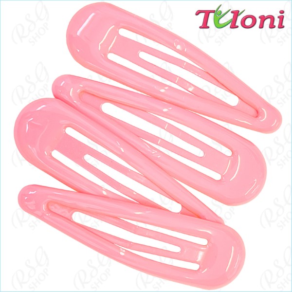 4 x Haarspangen Tuloni 5cm one-col. Pink Art. HC001-57-4