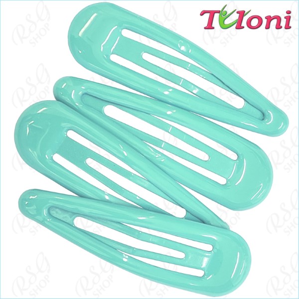 4 x Haarspangen Tuloni 5cm one-col. Turquoise Art. HC001-60-4 4 x Haarspangen Tuloni 5cm one-col. Turquoise Art. HC001-60-4