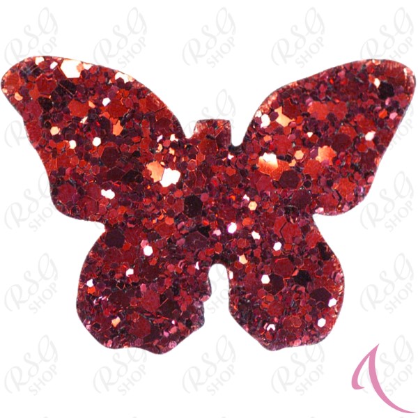 Glitter hair clip Pastorelli mod. Butterfly col. Red Art. 0088