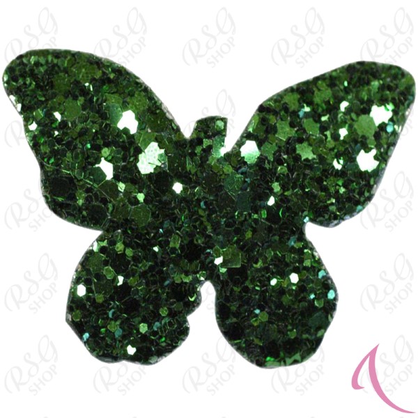 Glitter hair clip Pastorelli mod. Butterfly col. Green Art. 00887