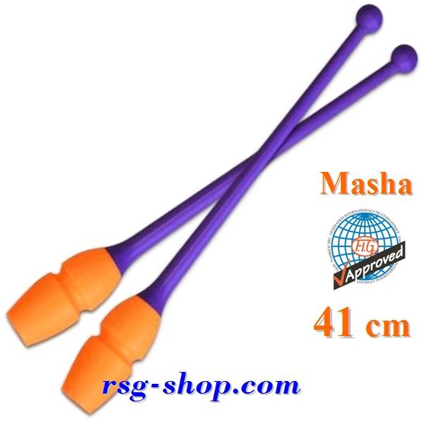 Булавы Pastorelli 41 cm Masha цв. Viola-Arancio FIG 02906
