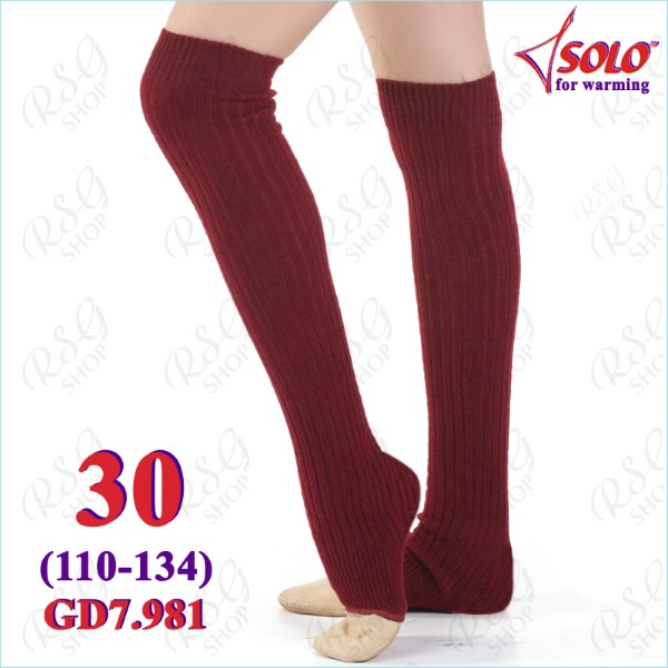 Leg covers Solo knited s. 30 cm col. Wine red GD7.981-30