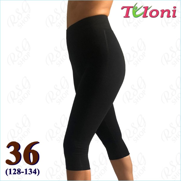Леггинсы 3/4 капри Tuloni mod. LD02 s. 36 (128-134) col. Black LD02C-B36