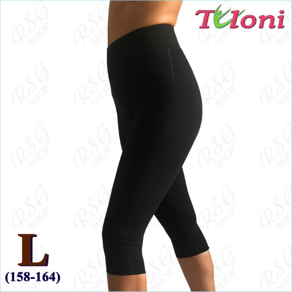 Capri Leggings 3/4 Tuloni mod. LD02 Gr. L (158-164) Black LD02C-BL