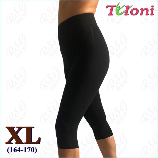 Capri Leggings 3/4 Tuloni mod. LD02 Gr. XL (164-170) Black LD02C-BXL