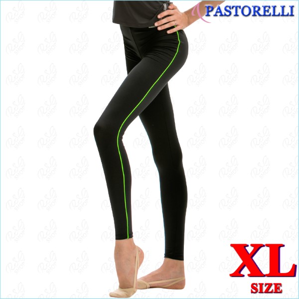 Leggings Pastorelli Mikrofibra Gr. XL (164-170) Black-Green 04523