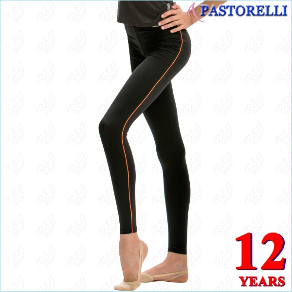 Leggings Pastorelli Mikrofibra Gr. 12 (134-140) Black-Orange 04509