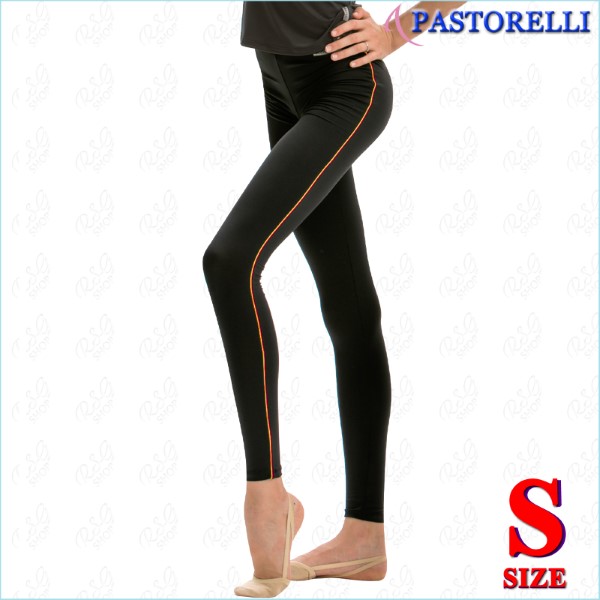Leggings Pastorelli Microfiber s. S (146-152) Black-Orange 04511