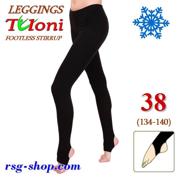 Winterleggings Tuloni Gr. 38 (134-140) Schwarz T0129V-B38