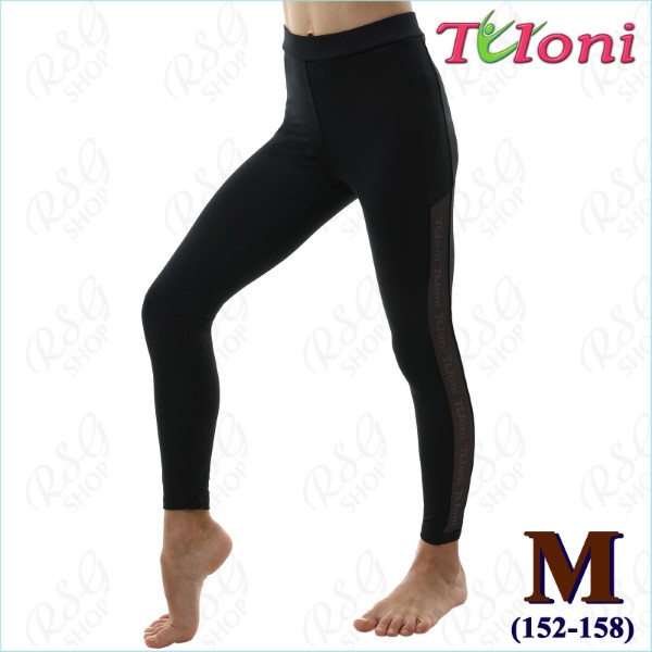 Leggings Tuloni Netzeinsatz Gr. M (152-158) col. Black Art. LD04PM-BM