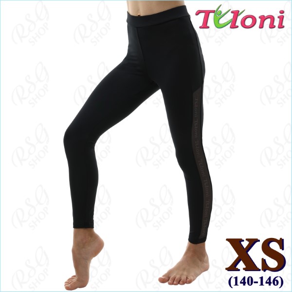 Leggings Tuloni Netzeinsatz Gr. XS (140-146) col. Black Art. LD04PM-BXS