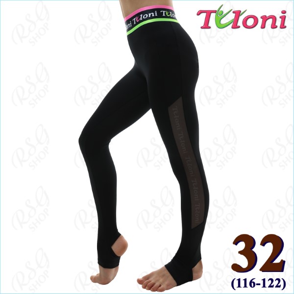 Leggings Tuloni Netzeinsatz Elastic s. 32 (116-122) col. Black LP04PGM-B32