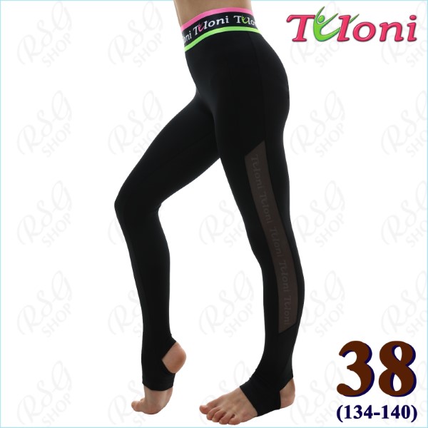 Leggings Tuloni Netzeinsatz Elastic s. 38 (134-140) col. Black LP04PGM-B38