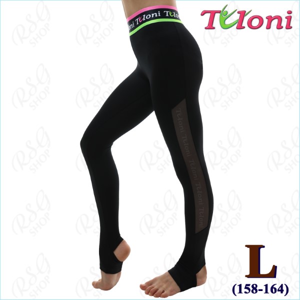 Leggings Tuloni Netzeinsatz Elastic s. L (158-164) col. Black LP04PGM-BL