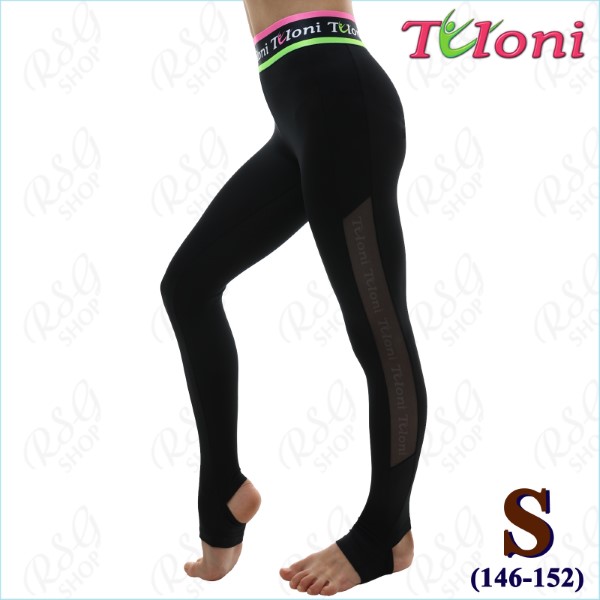 Leggings Tuloni Netzeinsatz Elastic s. S (146-152) col. Black LP04PGM-BS