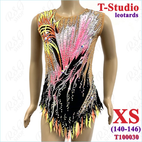 RG Leotard T-Studio s. XS (140-146) col. Black-Pink Art. T100030-XS