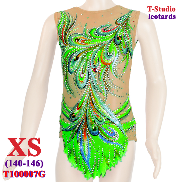 Купальник для выступлений T-Studio XS (140-146) col. Green T100007G-XS