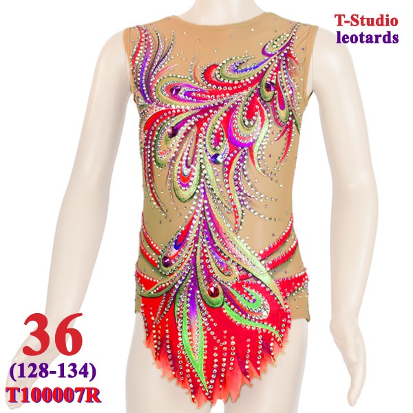 RG Leotard T-Studio s. 36 (128-134) col. Red Art. T100007R-36