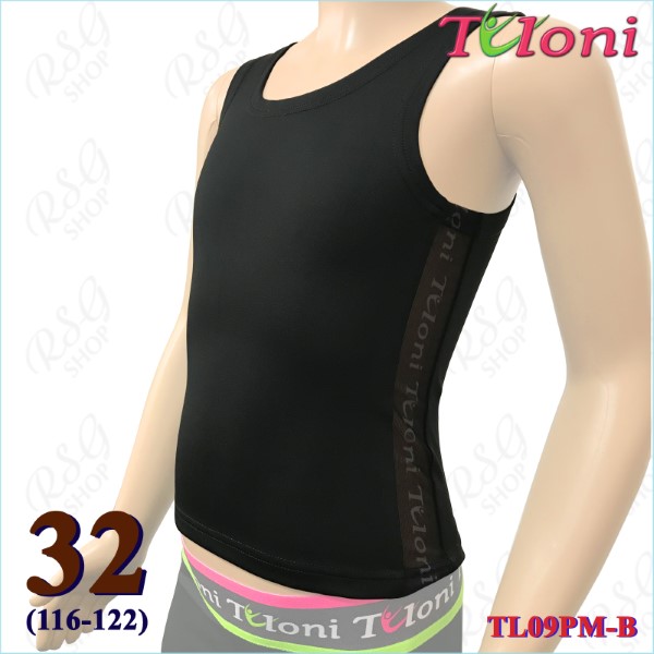 Tanktop Tuloni Netzeinsatz TL-09 Gr. 32 (116-122) Black TL09PM-B32