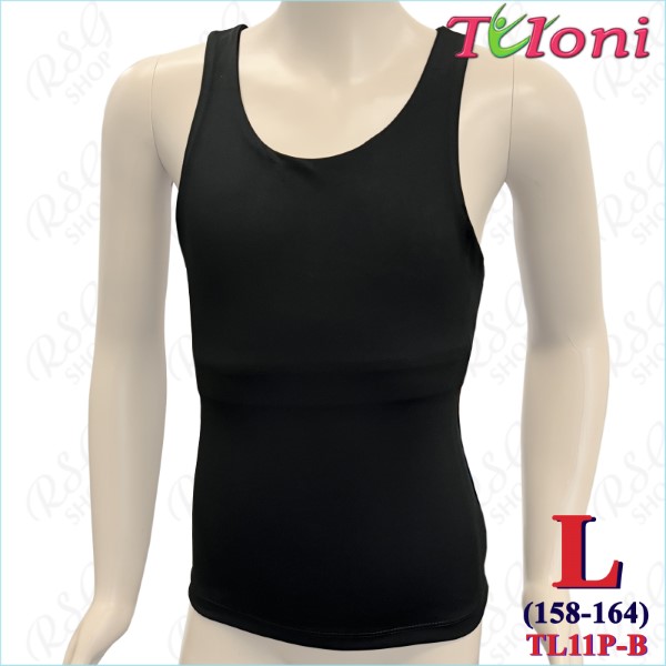 Langes Tanktop Tuloni mod. TL11 Gr. L (158-164) col. Black TL11PE-BL