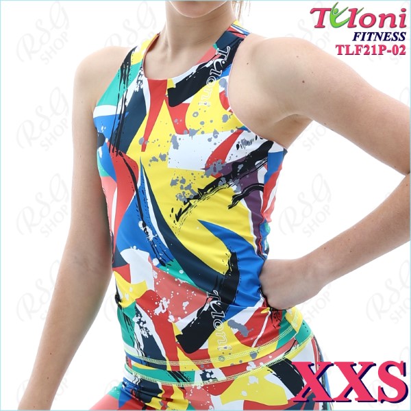 Long Tanktop Tuloni Fitness des. Versace s. XXS col. GxYxR Art. TLF21P-02-XXS