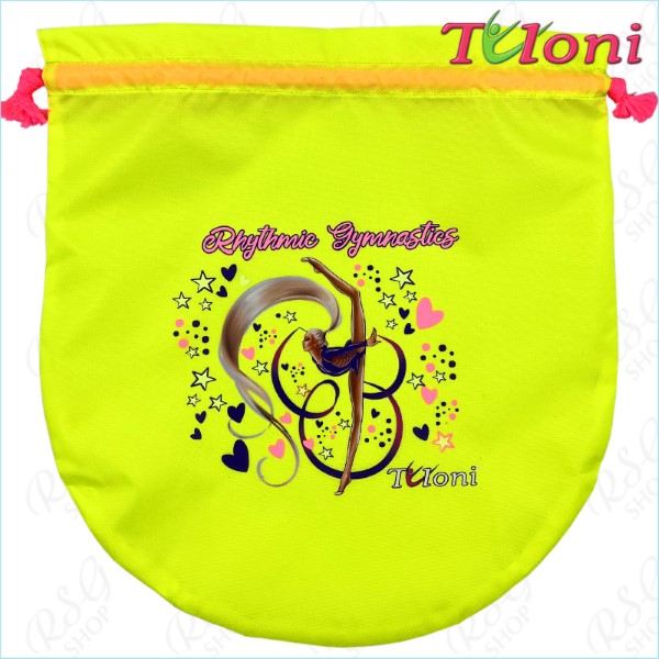 Holder for ball Tuloni mod. Ponytail Ribbon col. Yellow Art. B10-FY