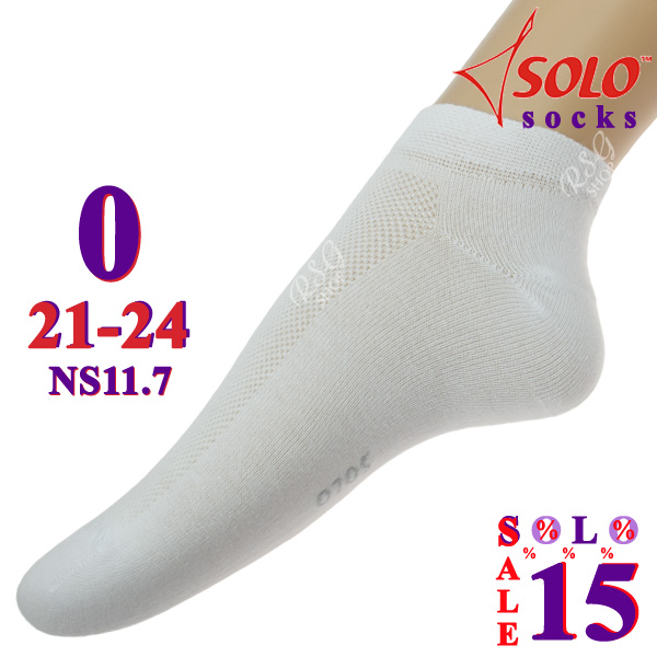 3 x Paar Socken Solo NS11 col. White s. 0 (21-24) Art. NS11.7-0