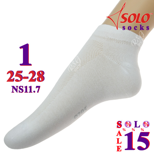 3 x Paar Socken Solo NS11 col. White s. 1 (25-28) Art. NS11.7-1