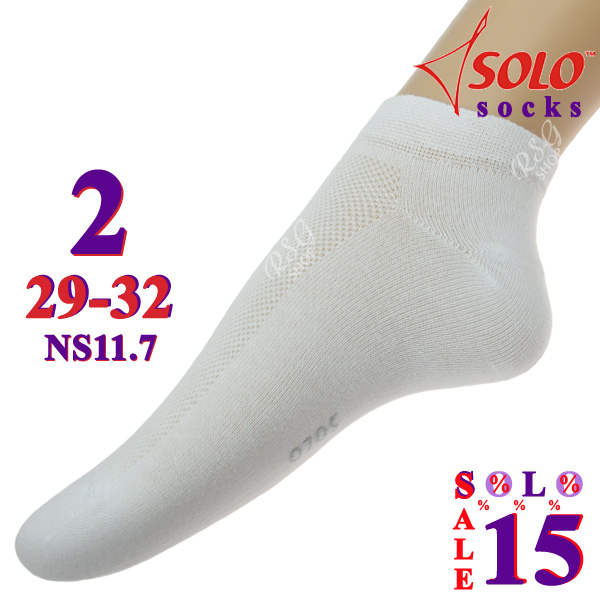 3 x Pairs Socks Solo NS11 col. White s. 2 (29-32) Art. NS11.7-2