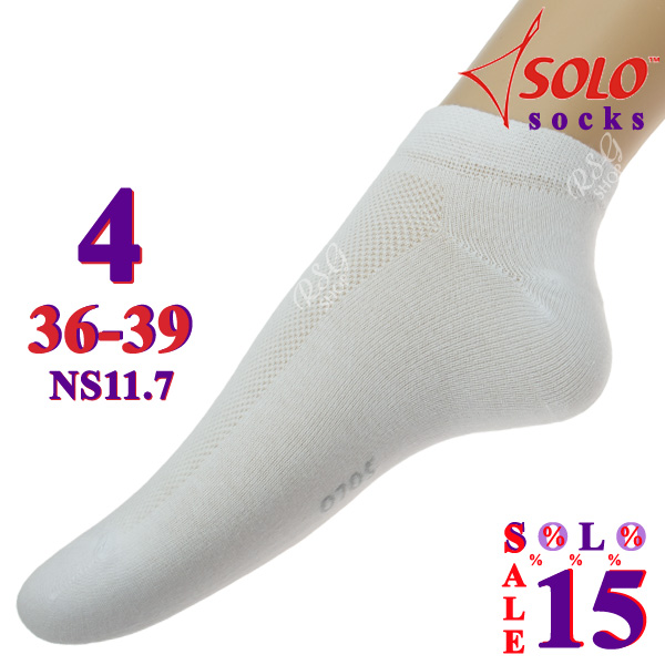 3 x Paar Socken Solo NS11 col. White s. 4 (36-39) Art. NS11.7-4