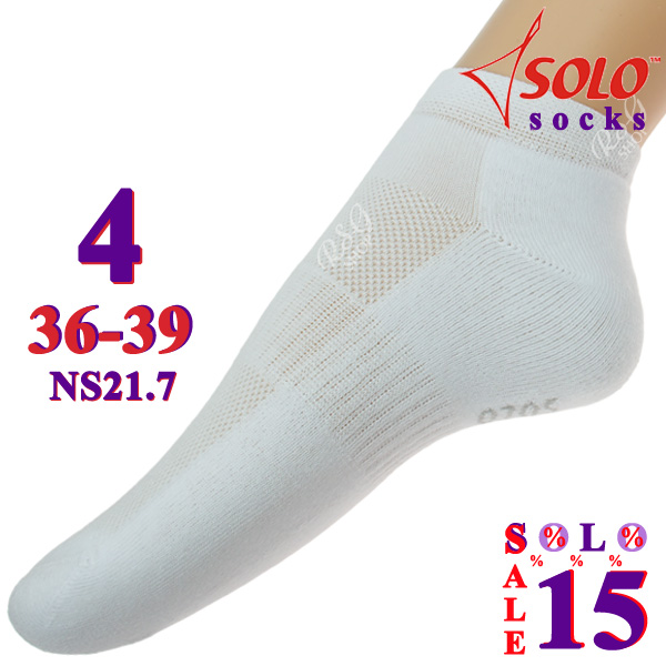 3 x Pairs Socks Solo NS21 col. White s. 4 (36-39) Art. NS21.7-4